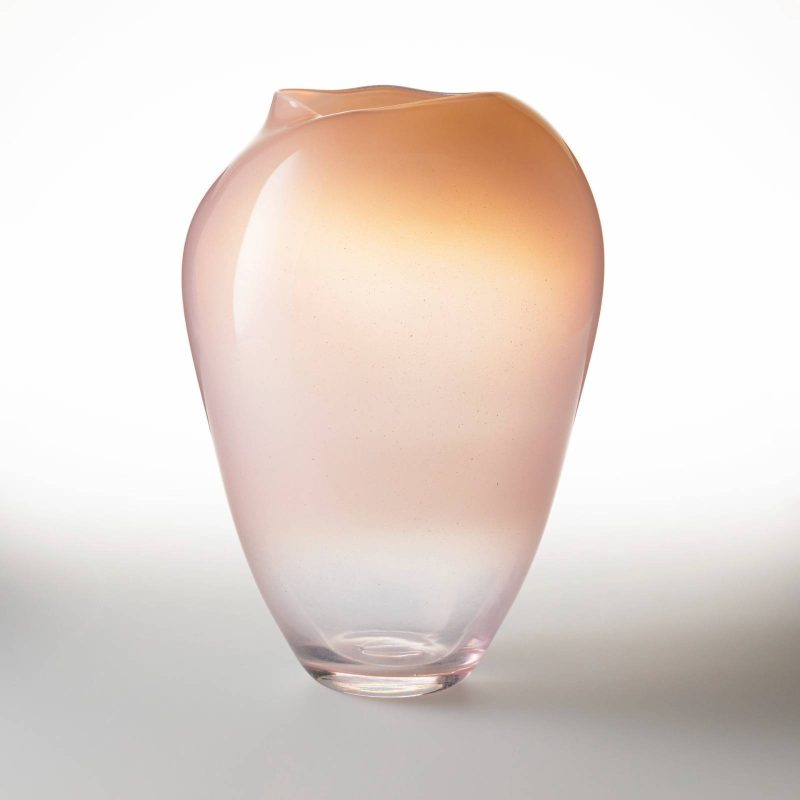 Illusia Vase Pink Large Katztudio - Hand blown glass